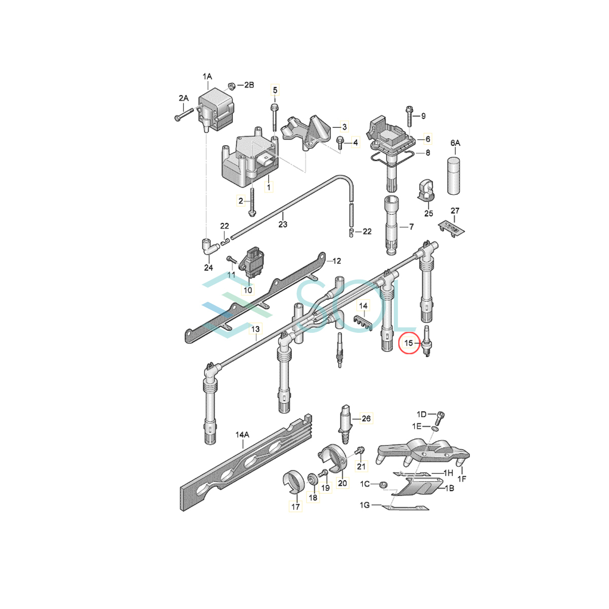 BOSCH スパークプラグ 1本 1本 ポルシェ ボクスター 986 ボッシュ スーパープラス FR7LDC+ 出荷締切18時_画像2