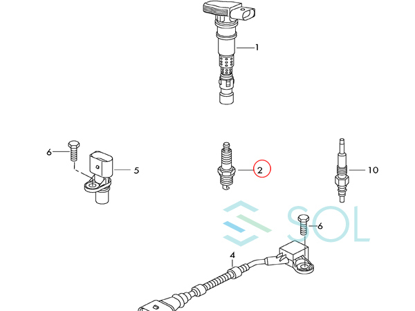 BOSCH スパークプラグ 1本 VW ジェッタ3 1K2 ジェッタ4 162 163 パサート 362 3C2 365 3C5 イオス 1F7 1F8 イリジウム FR6HI332_画像3