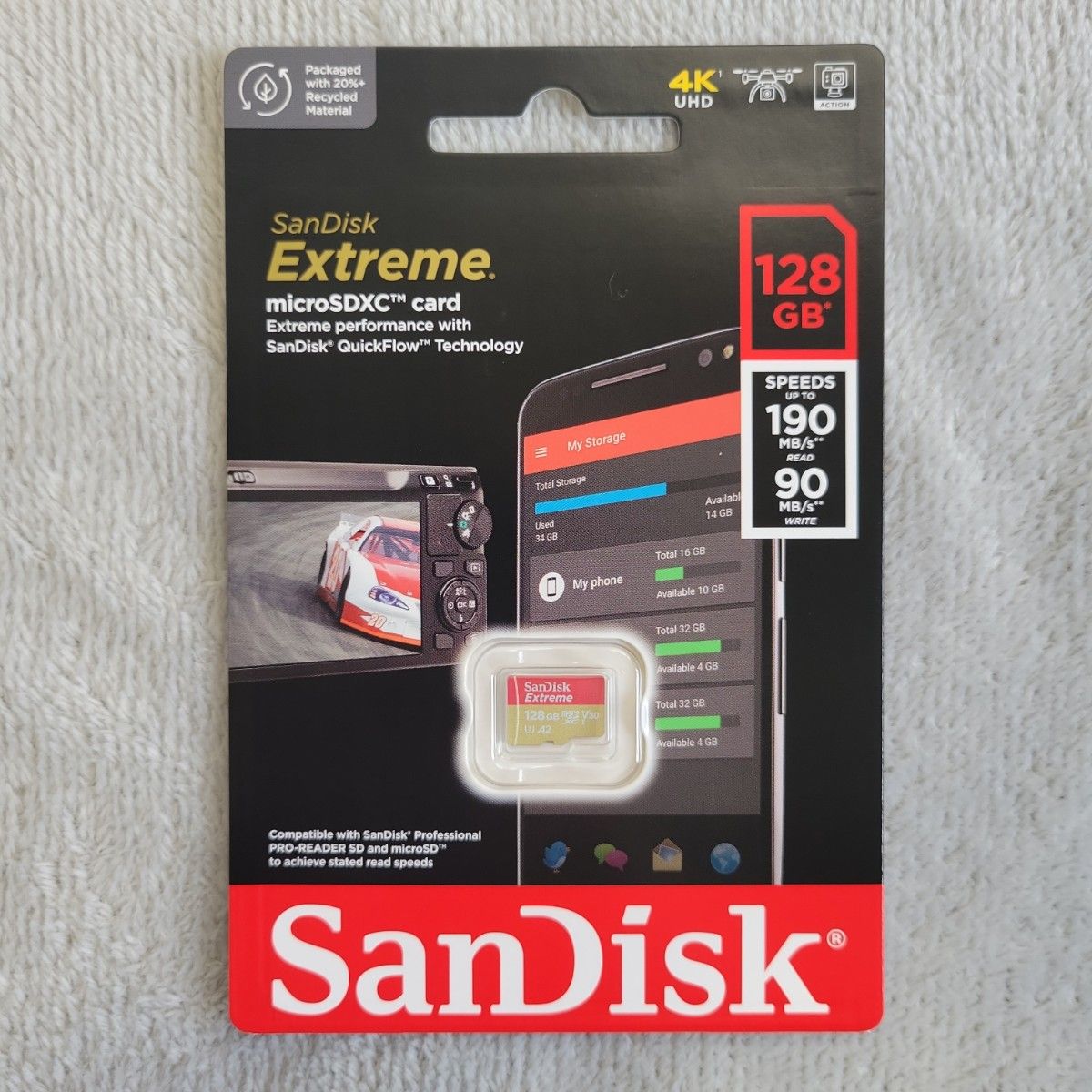 SanDisk Extreme micro SDXC 128GB sdカード エクストリーム サンディスク マイクロ