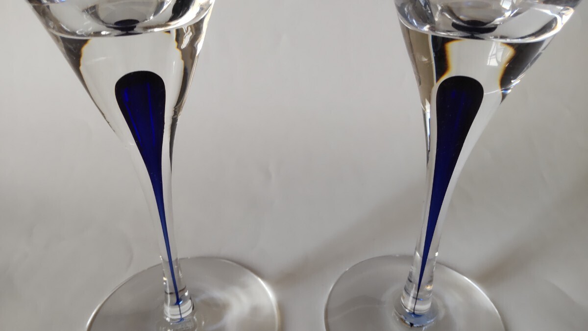 即決 オレフォス Intermezzo ワイングラス ブルー セットの画像7