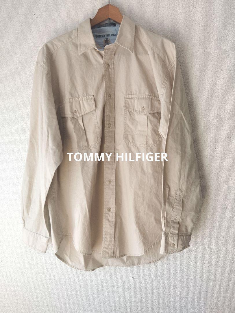 TOMMY HILFIGER トミーフィルフィンガー メンズ コットンシャツ_画像1