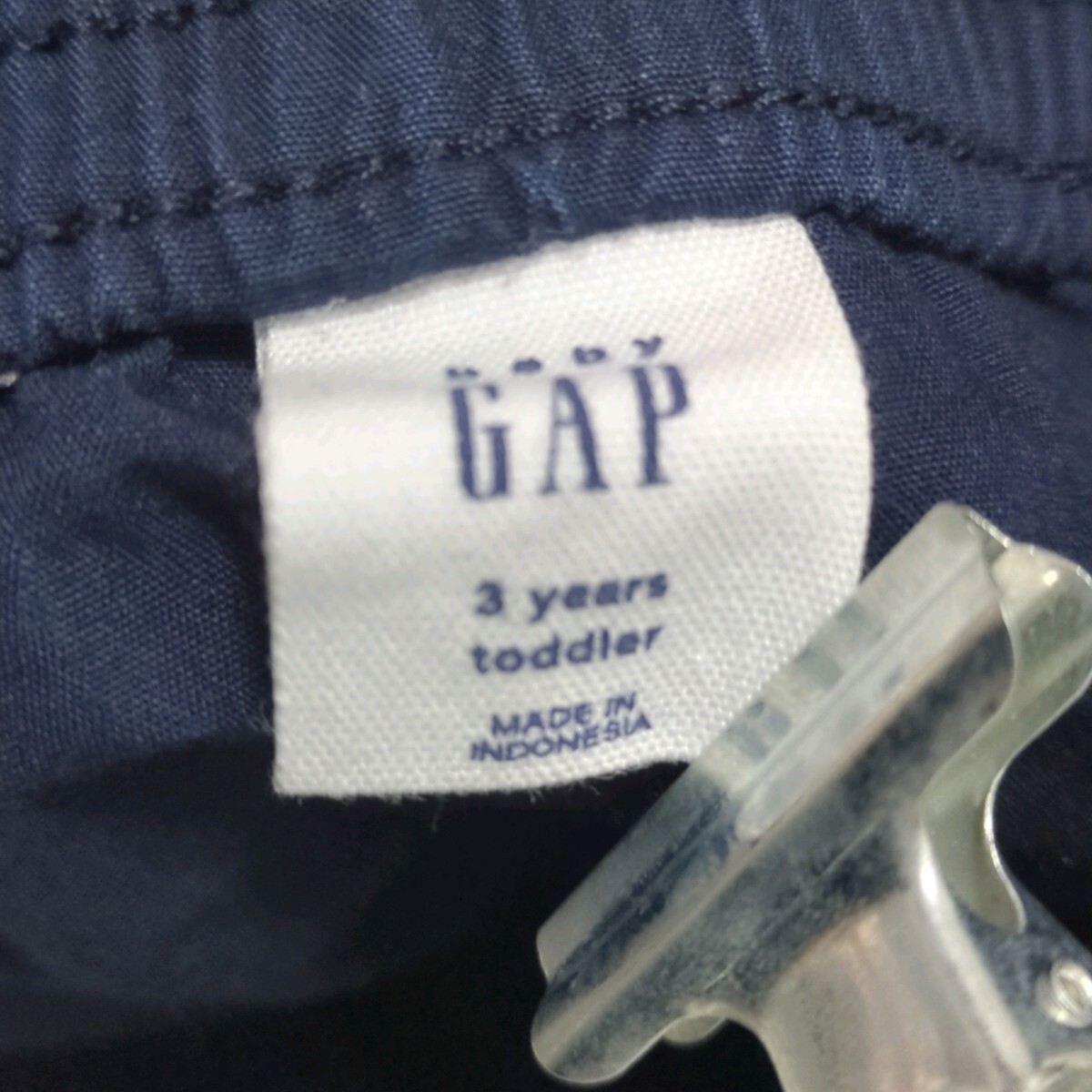 【送料無料】babygap　ベビーギャップ　ハーフパンツ　半ズボン　100cm　ネイビー　ウエストゴム　子供服_画像3