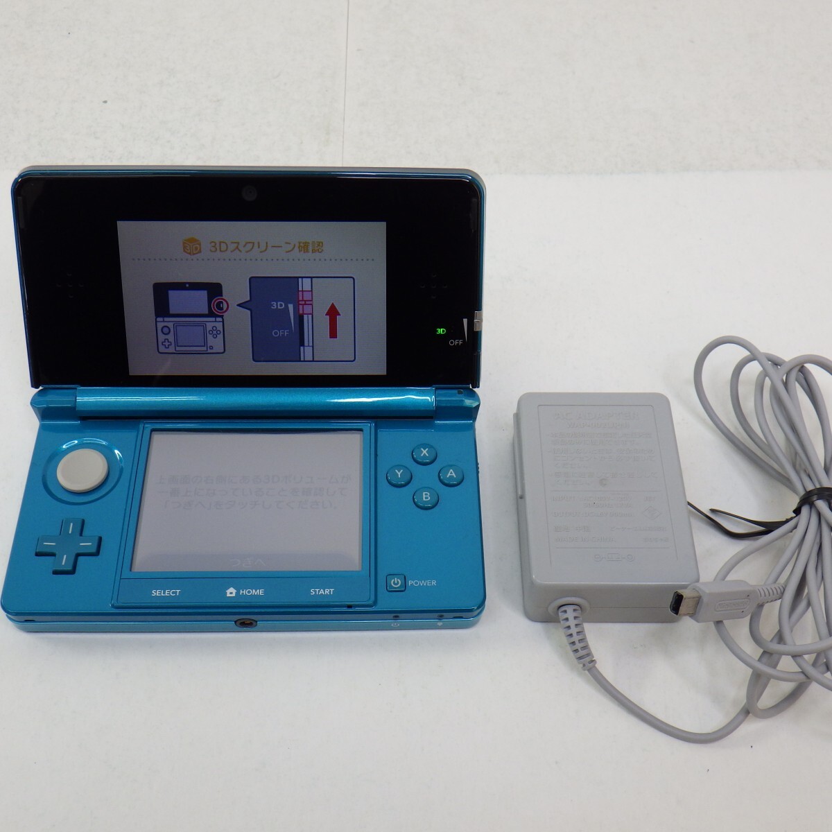 任天堂 3DS CTR-S-JPN-C0+純正ACアダプター(WAP-002)+2GB SDカード付き/まとめてセット/Nintendo ニンテンドー ゲーム機/初期化済み　P_画像1