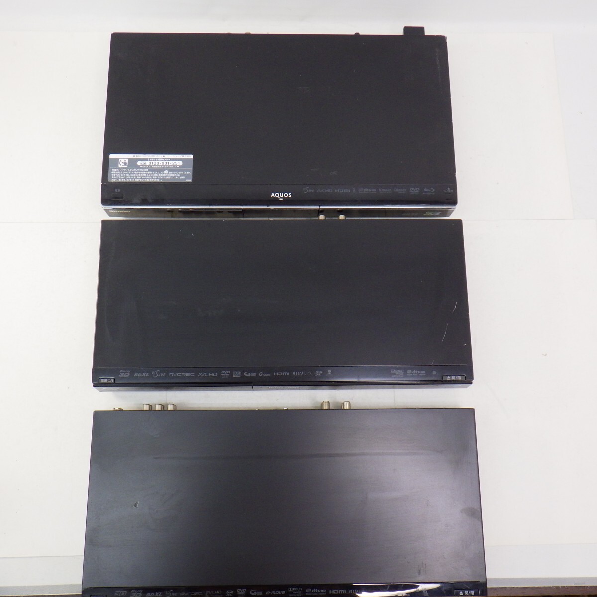 ジャンク ブルーレイレコーダー まとめて3台セット/SHARP BD-HDW80 2011年/Panasonic DMR-BWT510 2011年・DMR-BWT1100 2010年/Blu-ray　10_画像7