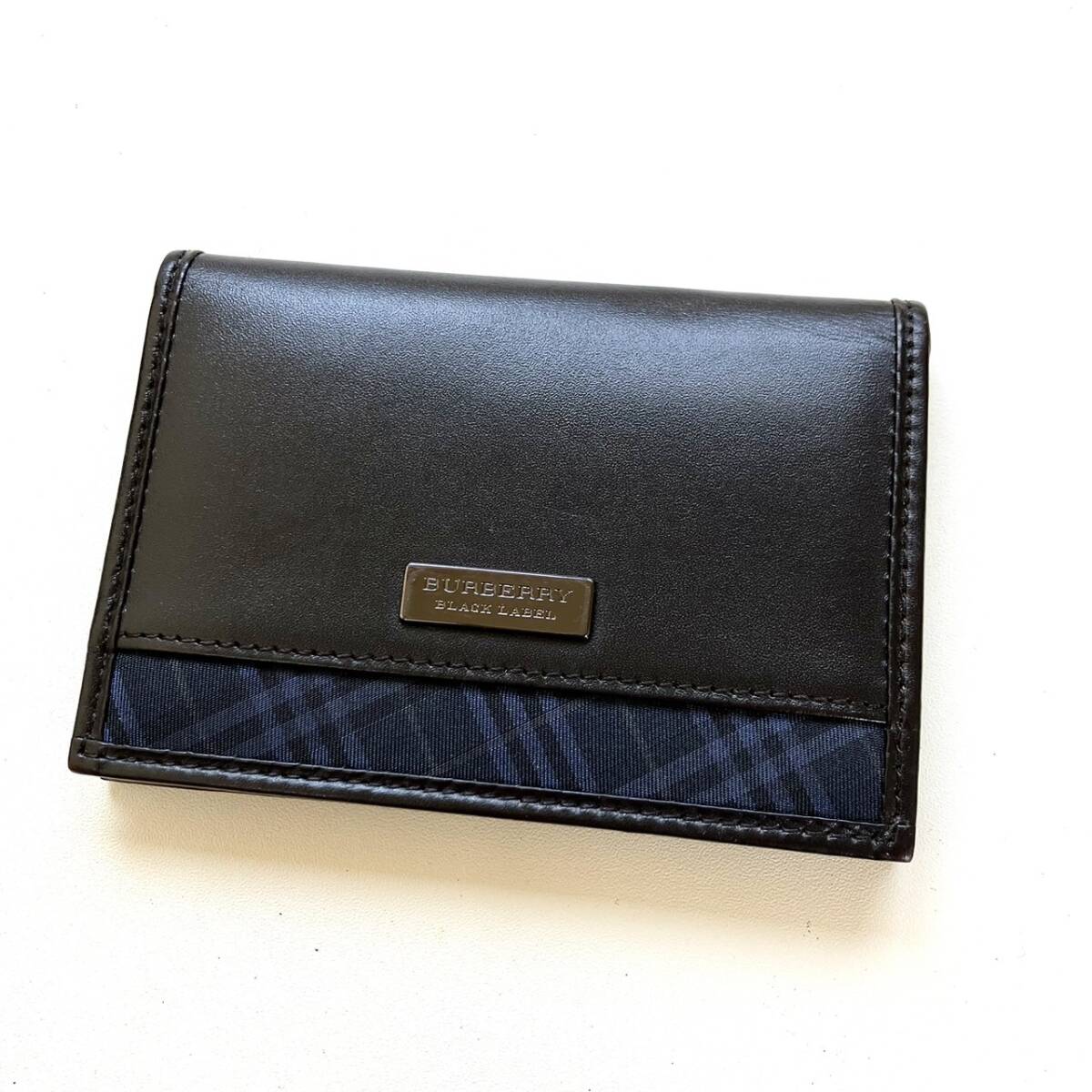 バーバリーブラックレーベル　Burberry 名刺入れ　美品　送185_画像1