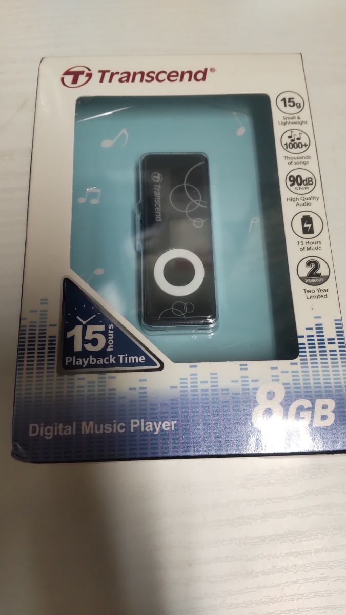 COQ725 Transcend MP300 8GB Digital Music Player MP3プレーヤー ブラック TS8GMP300K 現状品 新品未使用品未開封の画像1