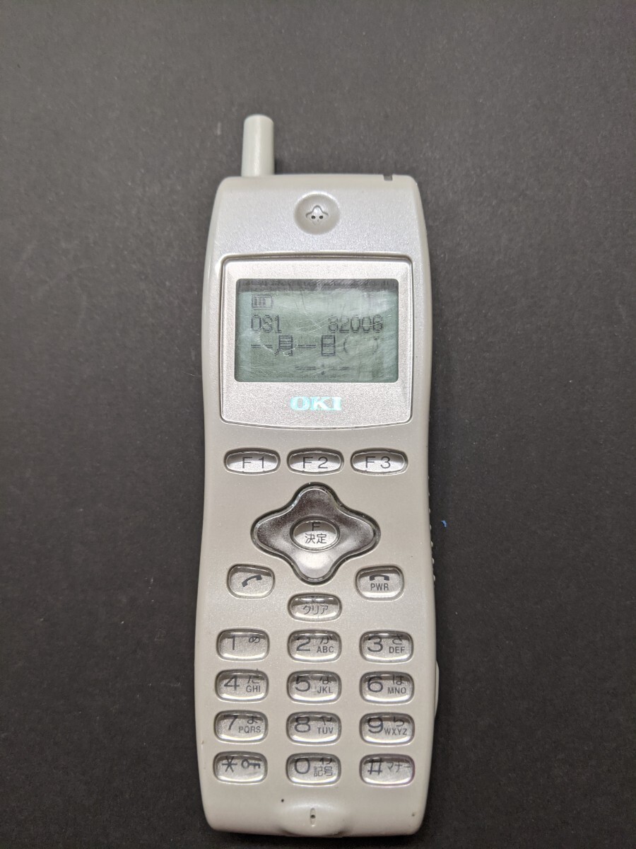 IY0643 OKI ビジネスフォン UM7700 デジタルコードレス電話機 沖電気工業 起動&簡易動作確認&簡易清掃&リセットOK 送料無料 現状品