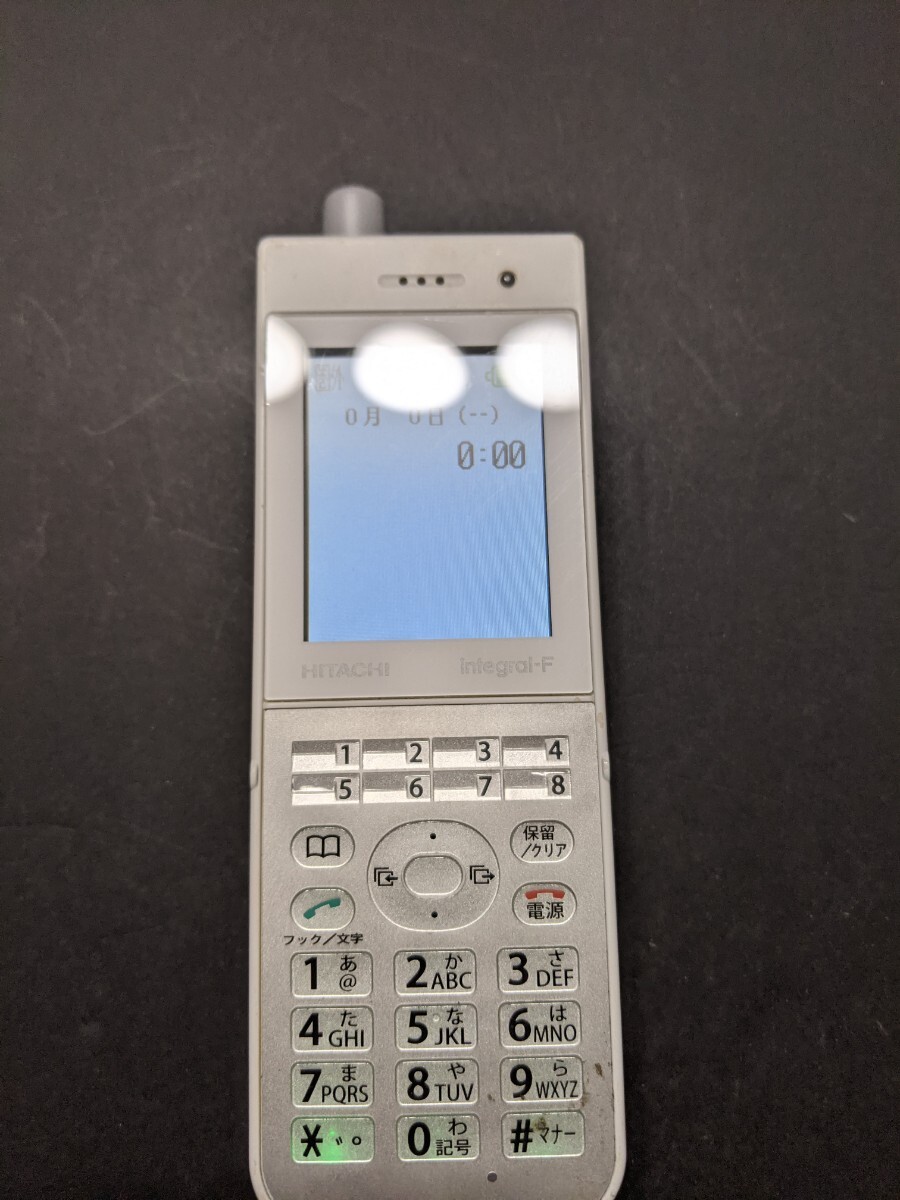 IY0727 HITACHI ビジネスフォン integral-F デジタルコードレス電話機 日立 起動&簡易動作確認&簡易清掃&リセットOK 送料無料 現状品の画像1