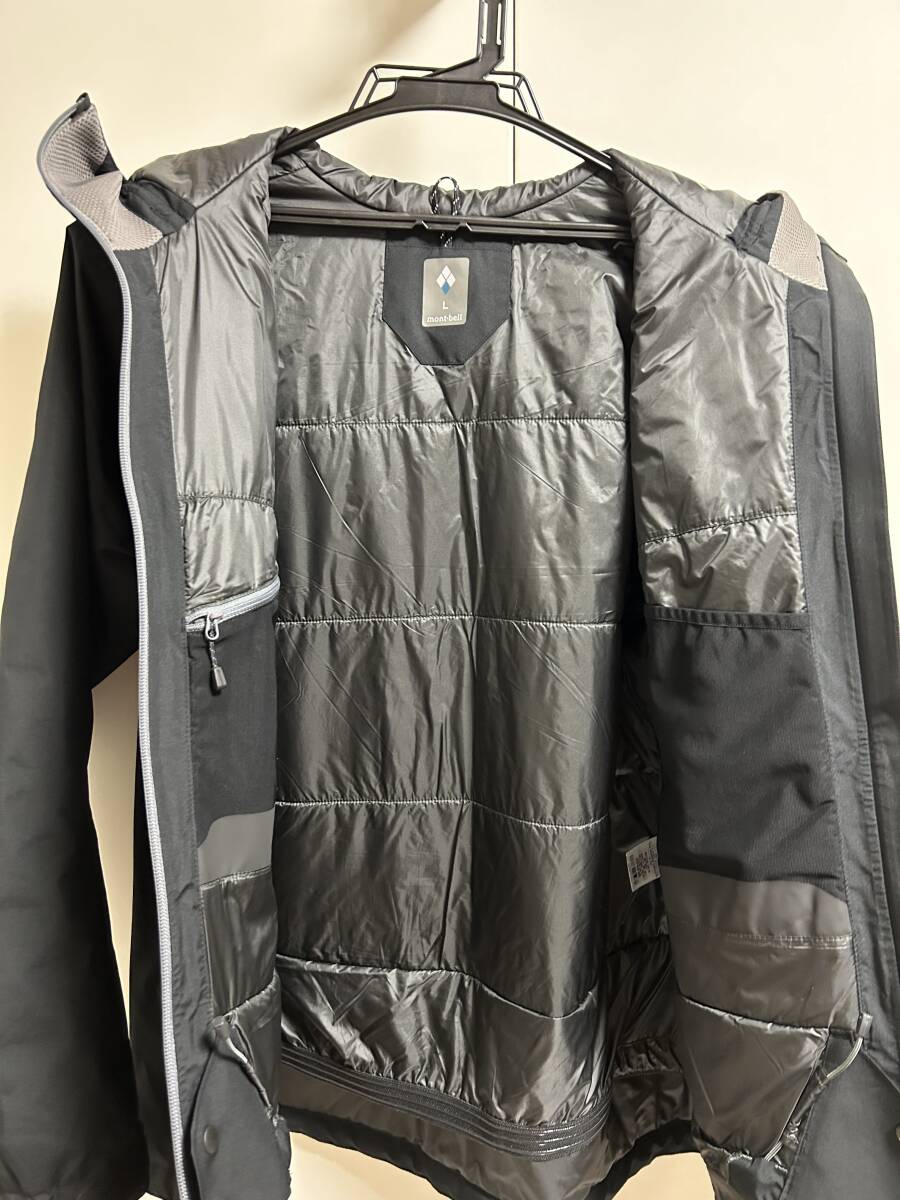24年1月購入 モンベル パウダーグライド パーカ L ブラック mont 24年1月購入 モンベル パウダーグライド パーカ L ブラック mont