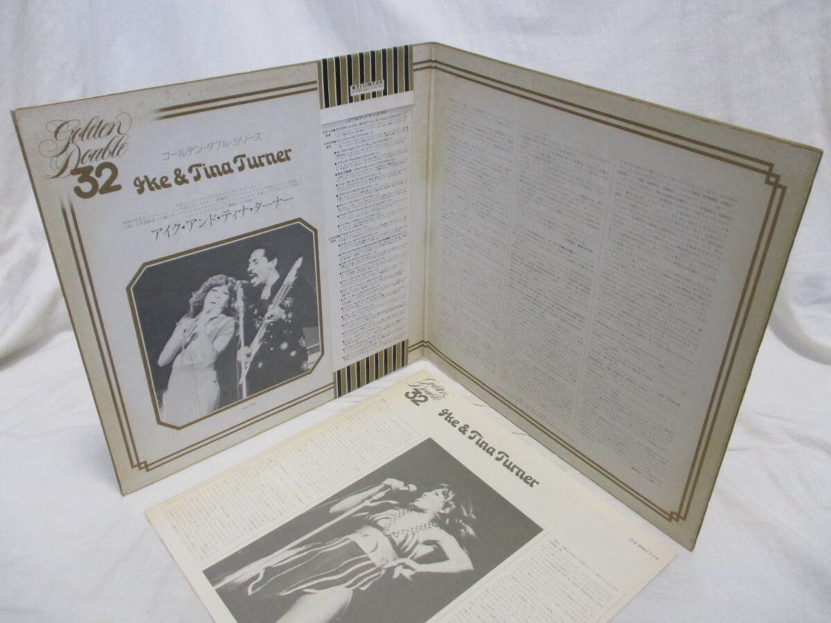 Ike & Tina Turner アイク アンド ティナ・ターナー Golden Double 32 国内盤 サンプル 見本盤 2LP 1976年プレス 帯付き 白レーベルの画像3