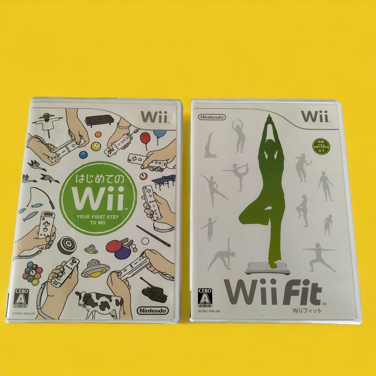 Wiiソフト「はじめてのWii」「Wiiフィット」、匿名配送、送料無料_画像1