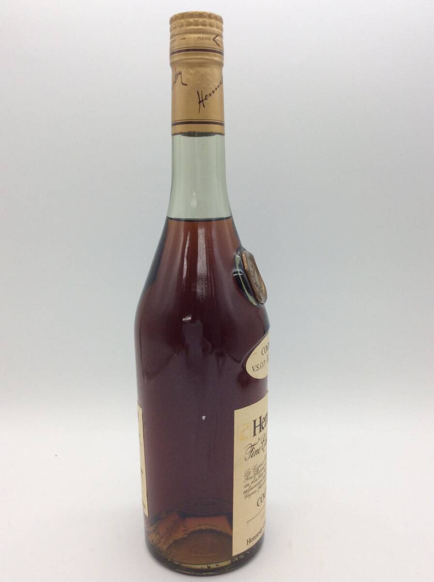 #9843　古酒 Hennessy VSOP Fine Champagne ヘネシー 金キャップ ロングネック グリーンボトル 700ml_画像4