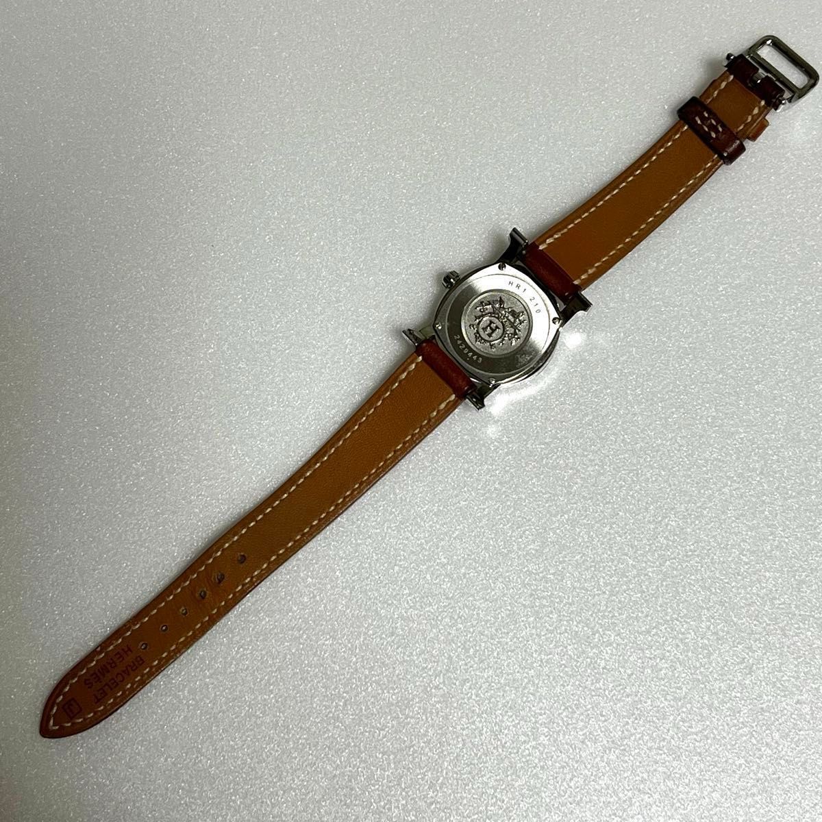 【美品】HERMES Hウォッチロンド 腕時計 時計 ステンレススチール HRI.210 レディース