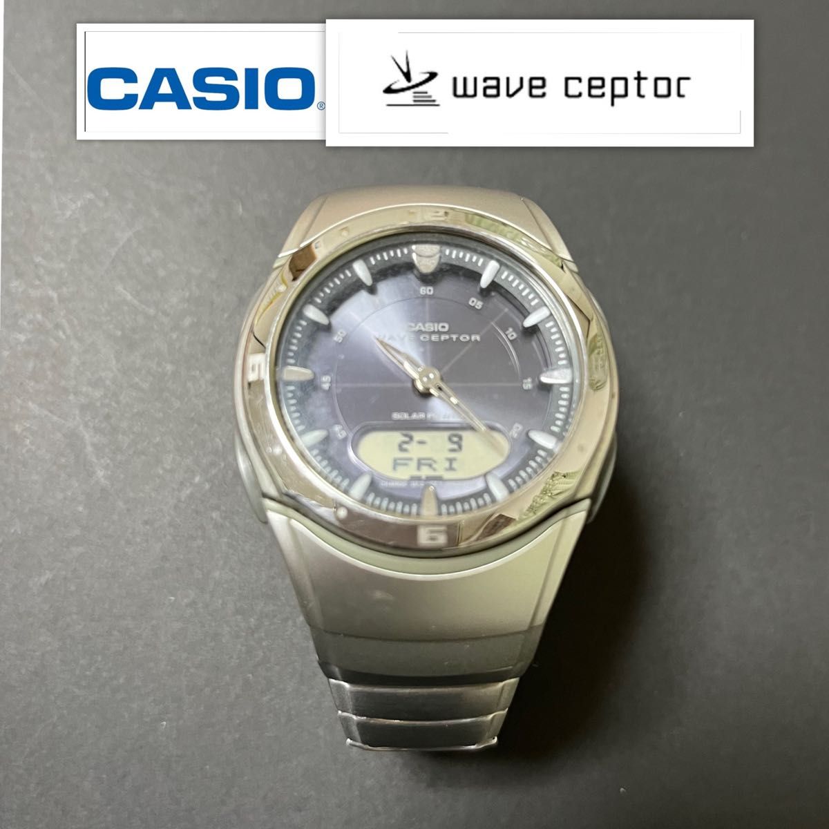 【ソーラー電池交換済み】CASIO WAVE CEPTOR WVA-300Qメンズ腕時計
