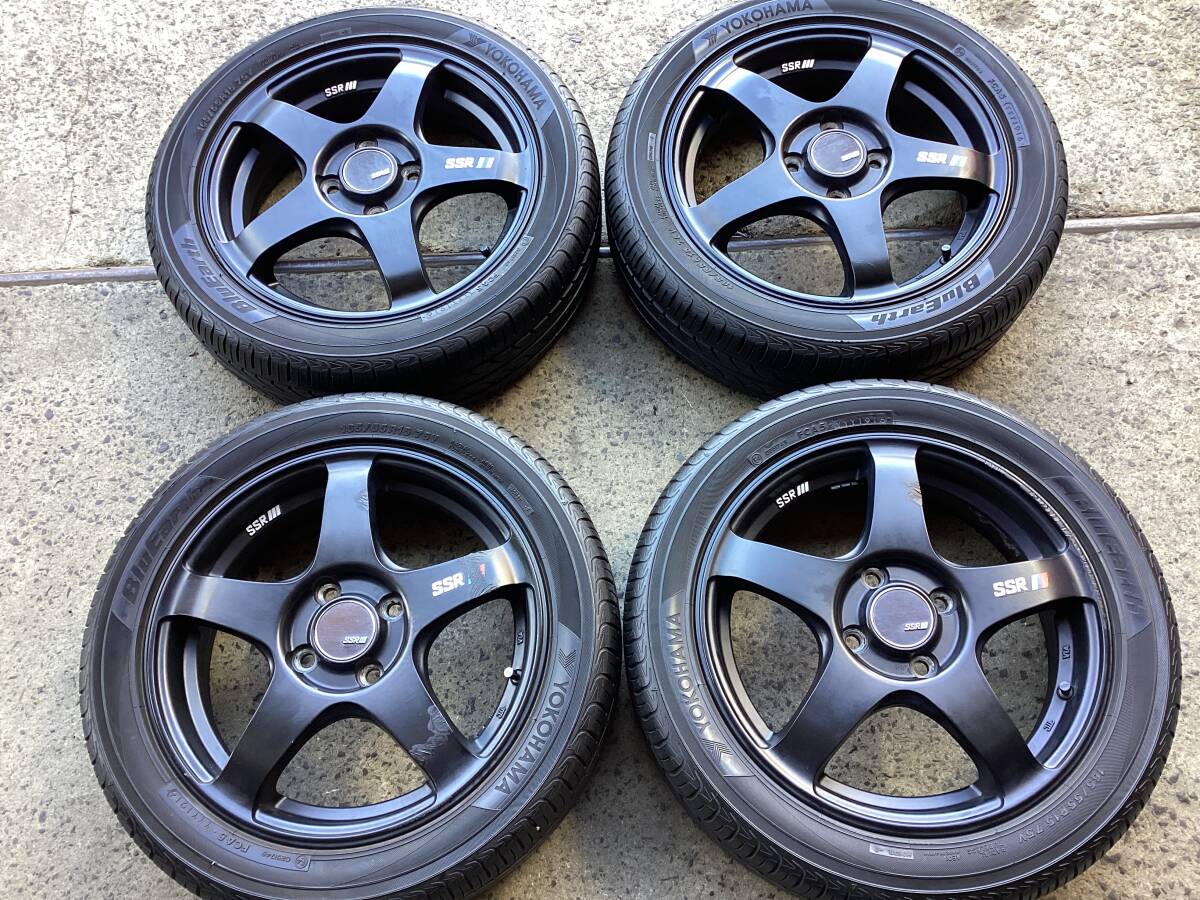 M7095 SSR GTV01 15インチ 4.5J +43 100/4H＆165/55R15 夏タイヤ 4本 軽自動車に！_画像1