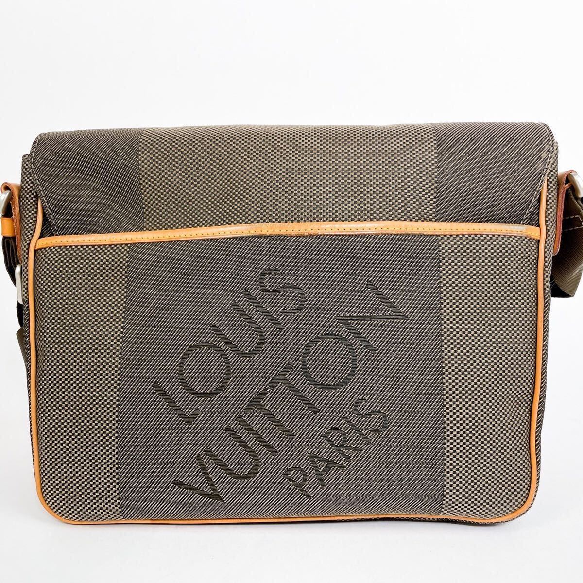 1円 ルイヴィトン Louis Vuitton ダミエジェアン メサジュ ショルダーバッグ メンズ M93617 定価約16万_画像3