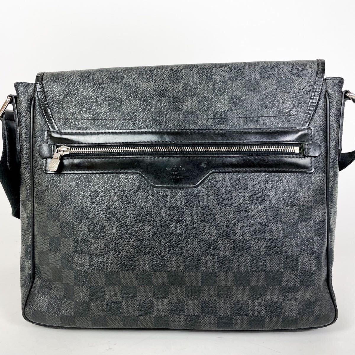 1円 『紳士の逸品』 LOUIS VUITTON ルイヴィトン ダミエグラフィット ダニエルMM メッセンジャーバッグ ショルダーバッグ レザー の画像3