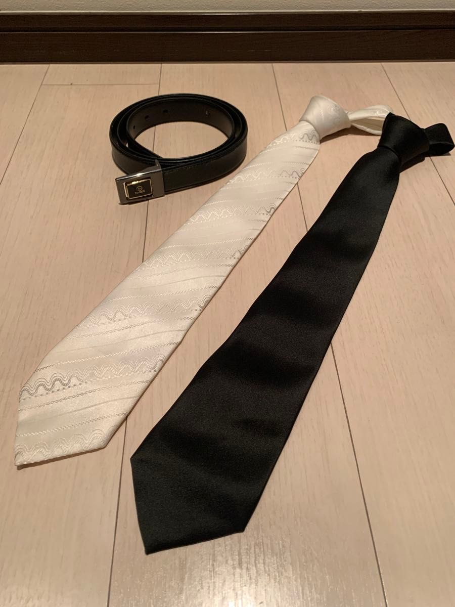 冠婚葬祭 礼服 ネクタイ 黒 白 ベルト トロイ 大きいサイズ