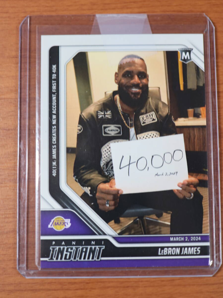 Panini Instant Lebron James 40000点達成記念カード First to 40K レブロン ジェームズ_画像1