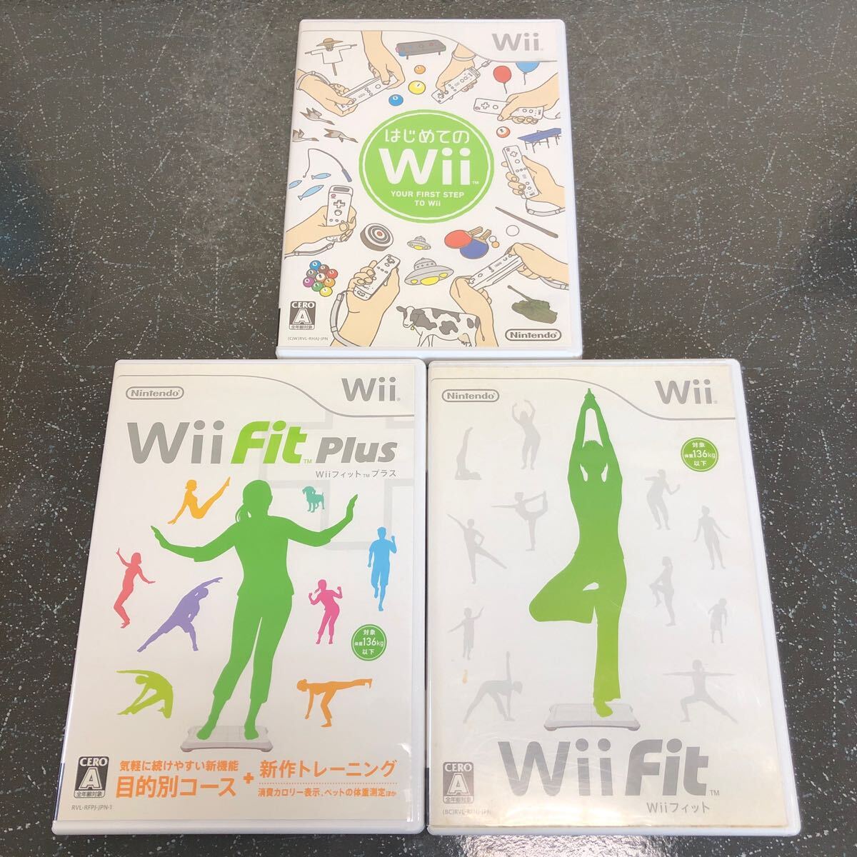 【匿名送料無料】Wii Fit Plus とWii Fit と はじめてのWii 3個まとめ売り【K1007】