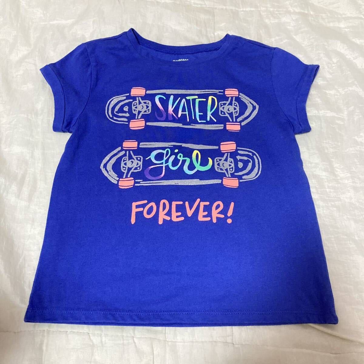 １回着新品同様☆GYMBOREE 半袖Ｔシャツ&ショートパンツ 上下セット 110 青ブルー クレイジー8 ジンボリー アメリカインポート_画像2