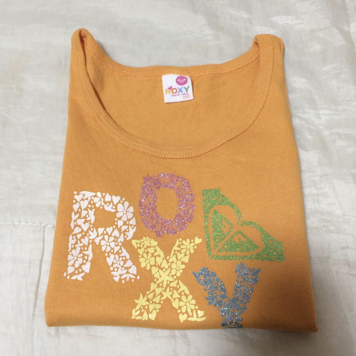 １回着新品同様☆ROXY Kidsタンクトップ110オレンジ ロキシーキッズ_画像3