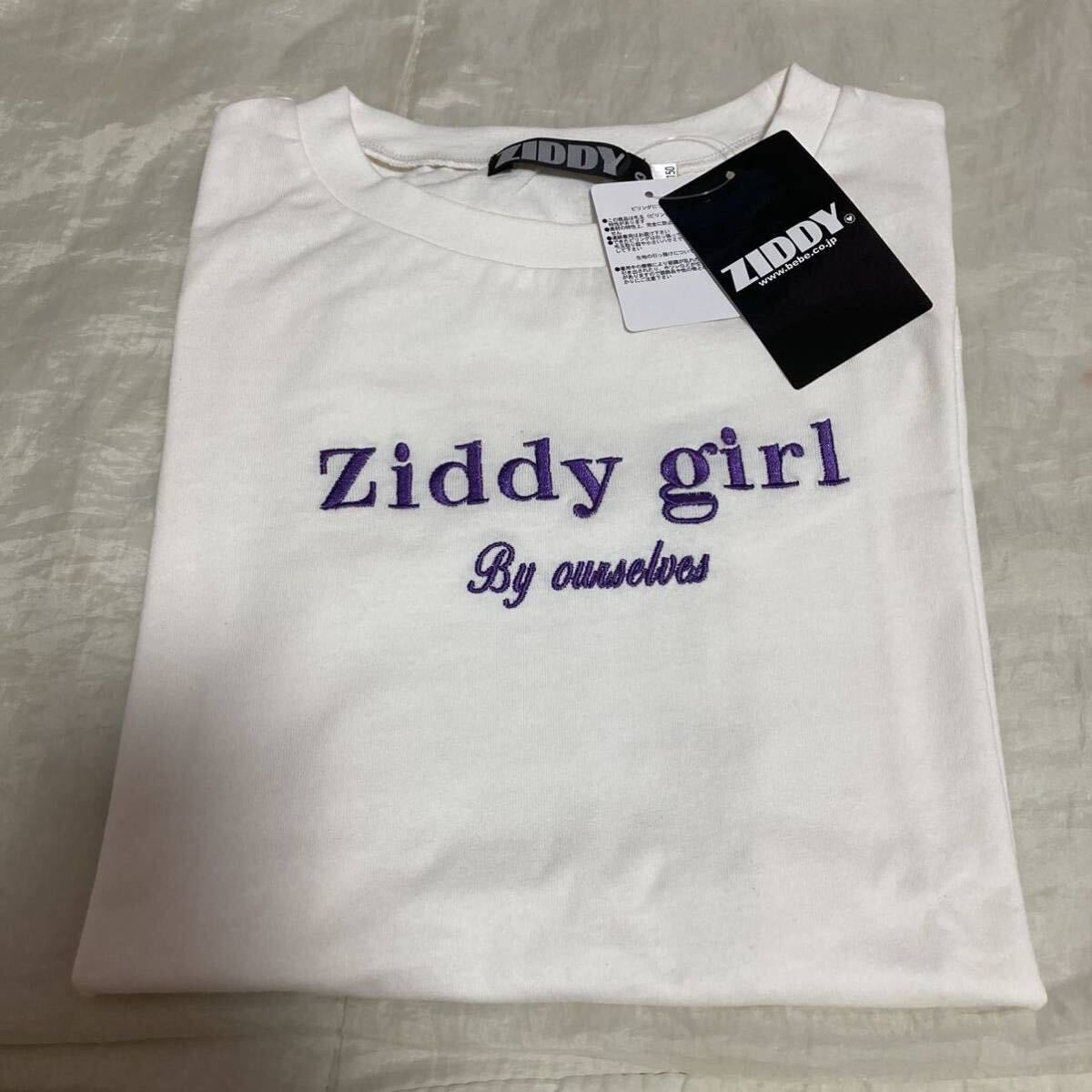 新品タグ付き☆ZIDDY 刺繍ロゴＴシャツ 半袖Tシャツ 150 白 ホワイト ジディ_画像3