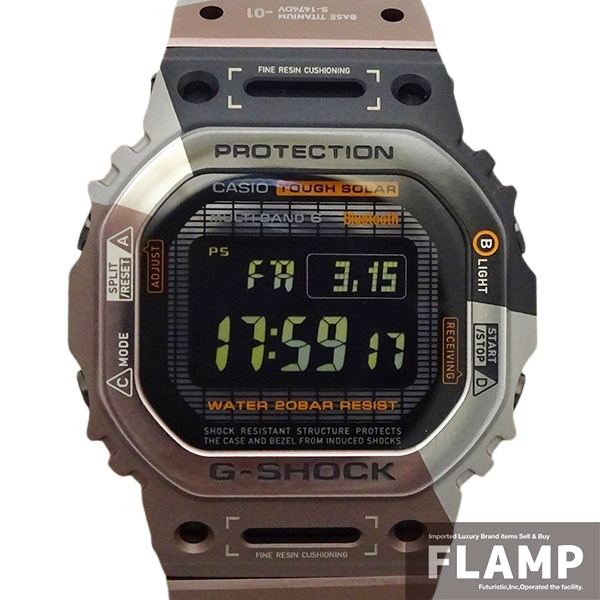 Casio casio g-shock gmw-b5000tvb-1jr Геометрические камуфляжные радиоволны Солнечные мужские часы