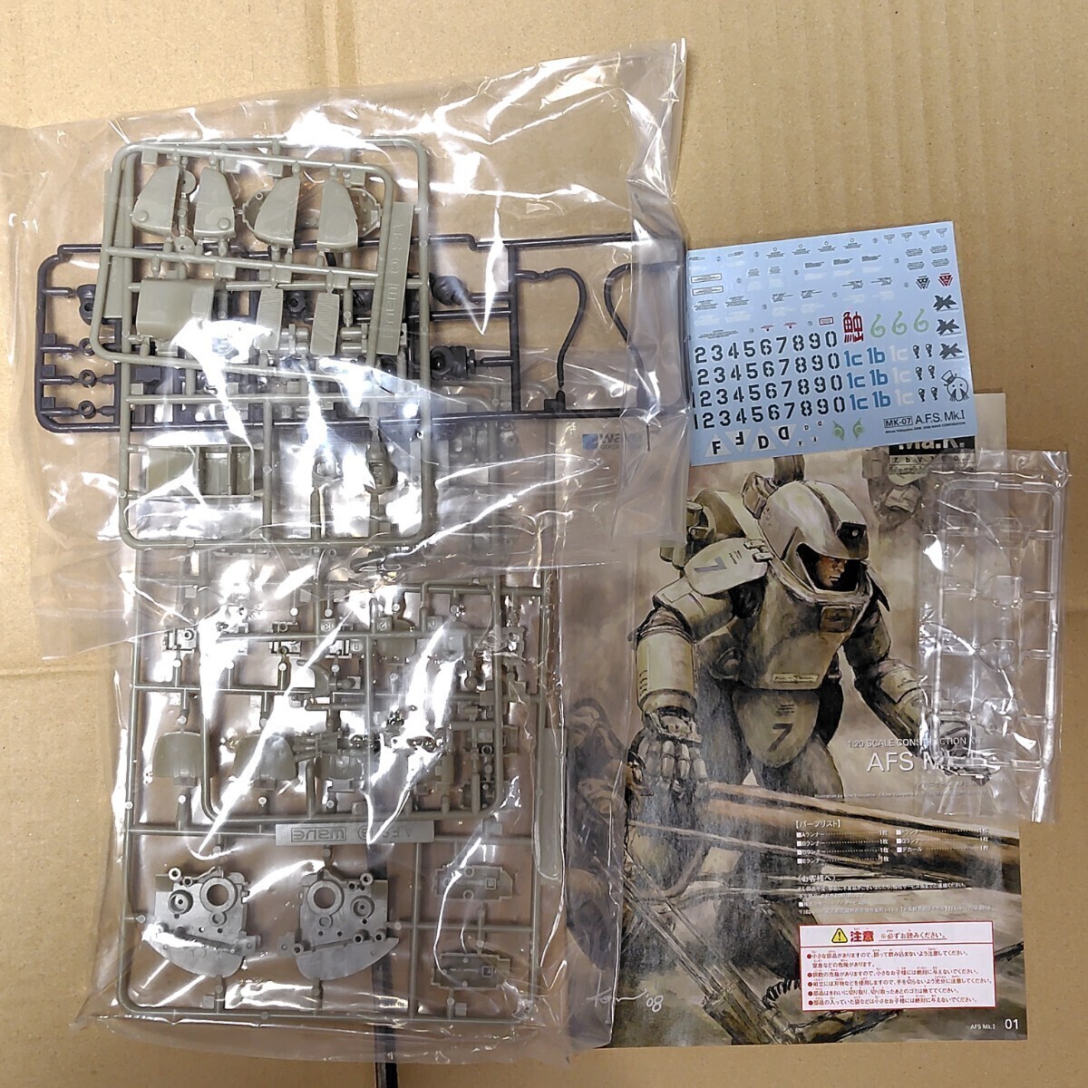 ★AFS系4個セット! 未組立 LUNA PAWN & POLAR BEAR & AFS Mk.I & II マシーネンクリーガー Ma.K 1/20 WAVE ウェーブ / 横山宏 SF3D★_画像3