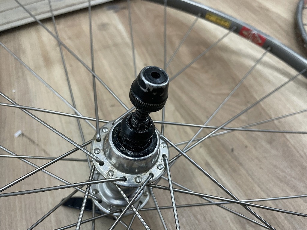 【1円スタート】 シマノ SHIMANO ホイールハブセット DURA ACE HB7700/MAVIC GP-4の画像4