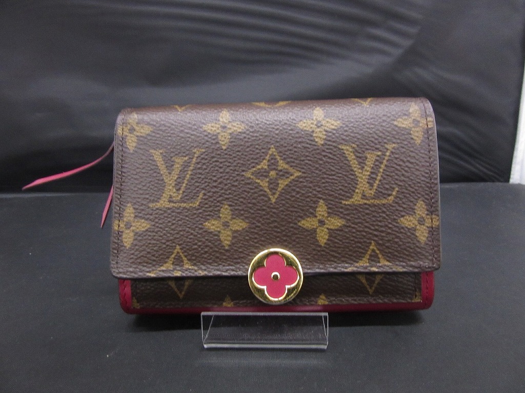 ルイヴィトン LOUIS VUITTON ポルトフォイユ・フロール コンパクト 二つ折り財布 レディース モノグラム M64587_画像1