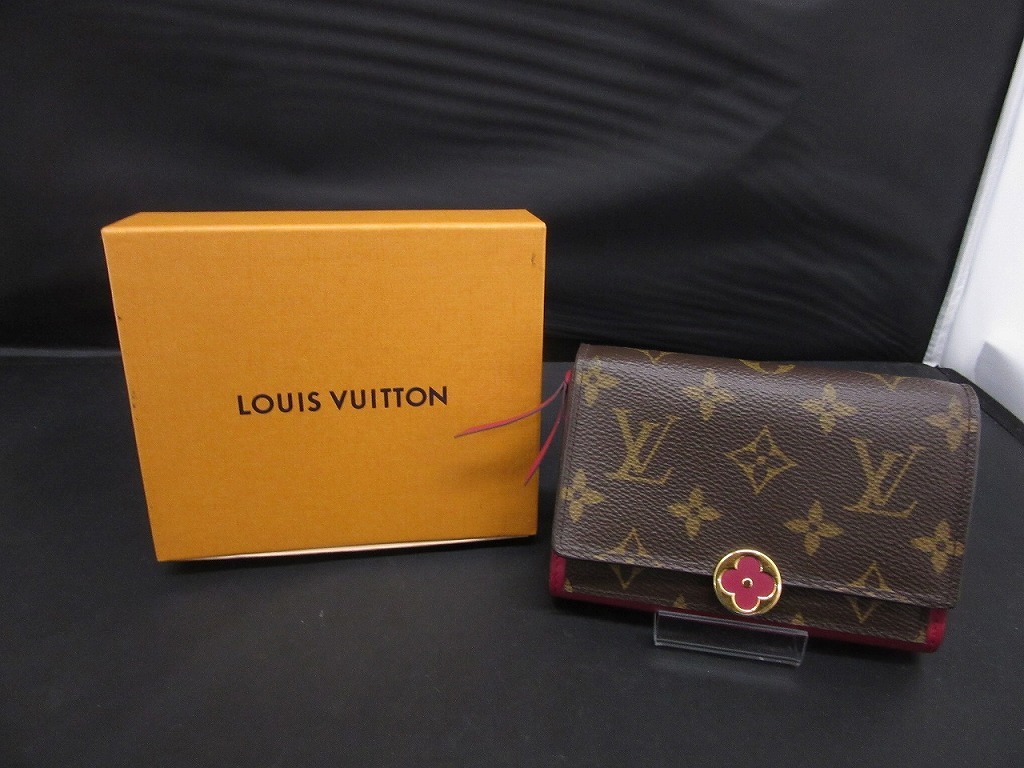 ルイヴィトン LOUIS VUITTON ポルトフォイユ・フロール コンパクト 二つ折り財布 レディース モノグラム M64587_画像9