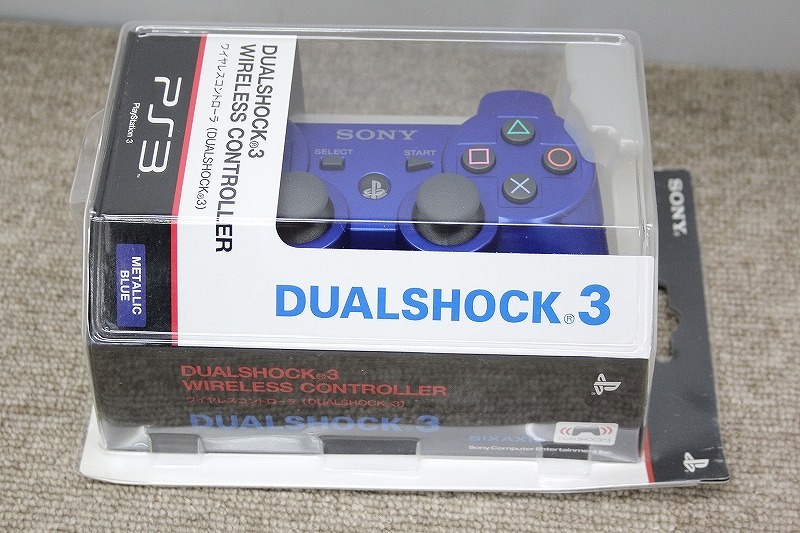 【未使用】 ソニー SONY コントローラー[DUALSHOCK3] メタリックブルー CECHZC2J