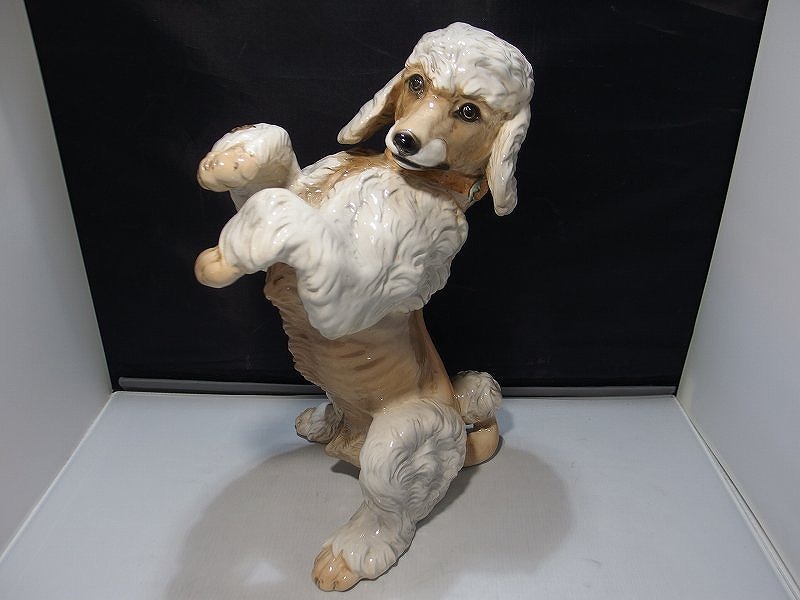 期間限定セール Ronzan ロンザン イタリア製 犬 オブジェ 置物 陶器 トイプードル 1599 セラミック インテリア