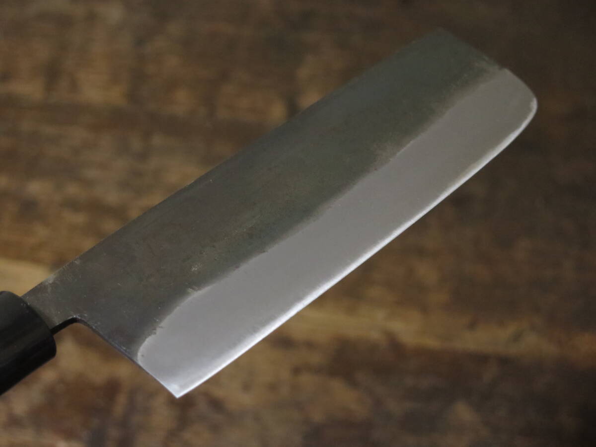 特製 重厚 手打ち  国冠 菜切り包丁 約180ｍｍ 両刃 万能包丁 和包丁 ナイフ の画像6