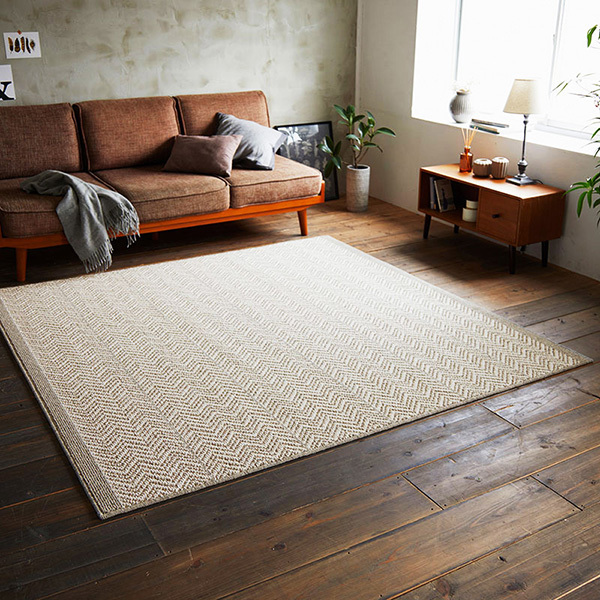 【送料無料】ラグ マット HOME RUG MAT 2024-2025 Zipscot/NO.134-10342 #1 アイボリー 130x190cm