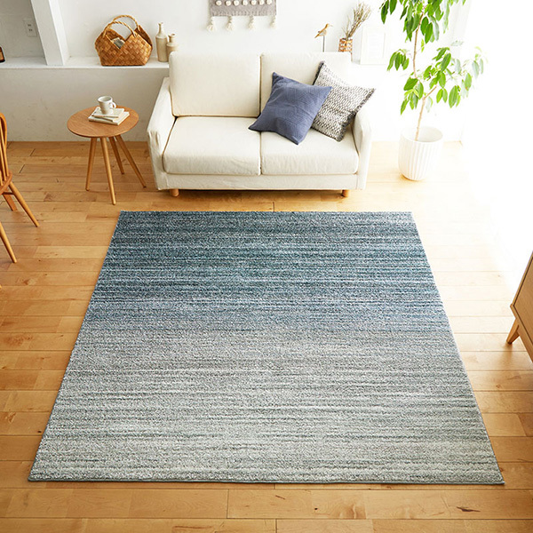 【送料無料】ラグ マット HOME RUG MAT 2024-2025 Ombre/NO.134-41094 #3 ブルー 190x190cm