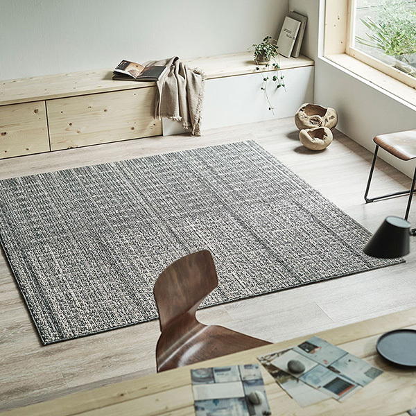 【送料無料】ラグ マット HOME RUG MAT 2024-2025 Granite/No.134-76432 #9 グレー 190x190cm