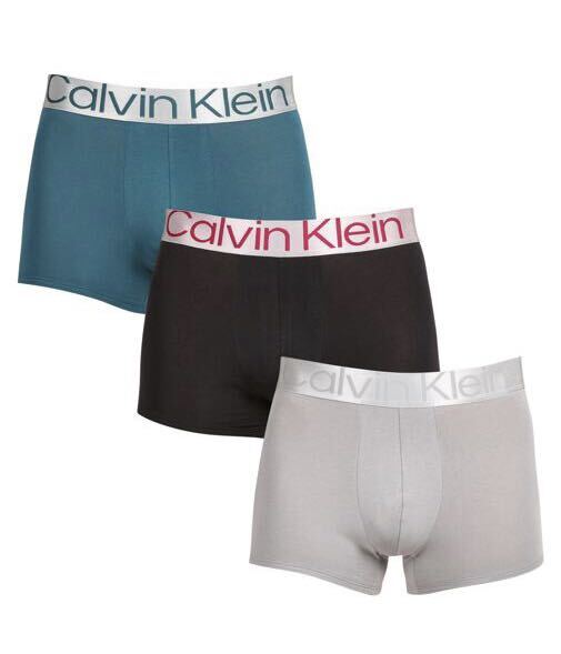 カルバンクライン ボクサーパンツ 3枚セット Calvin Klein 定価約1万円　Mサイズ　BTS ジョングク　STEEL コットンストレッチ_画像1