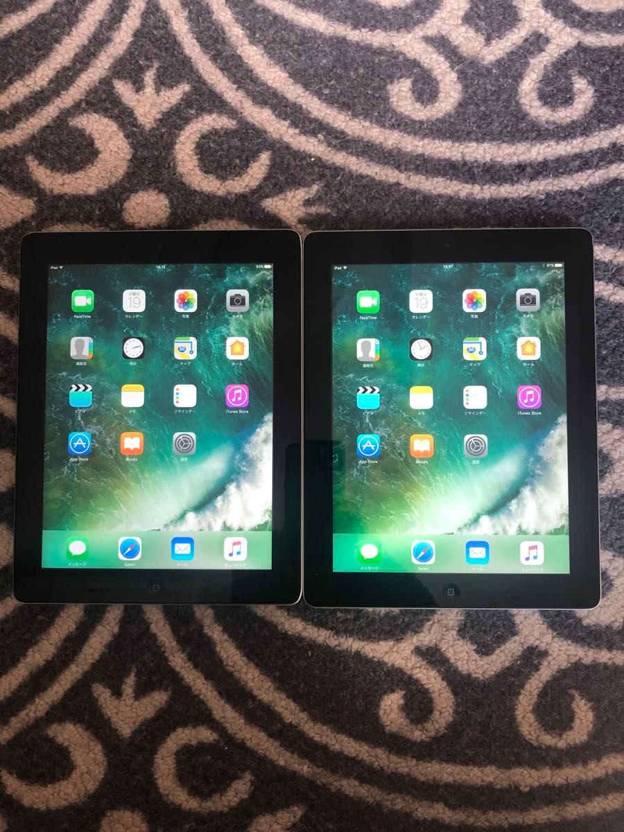 iPad 第4世代 16GB Wi-Fiモデル 中古品　2台セットA1458 iOS10.3.3 ブラック