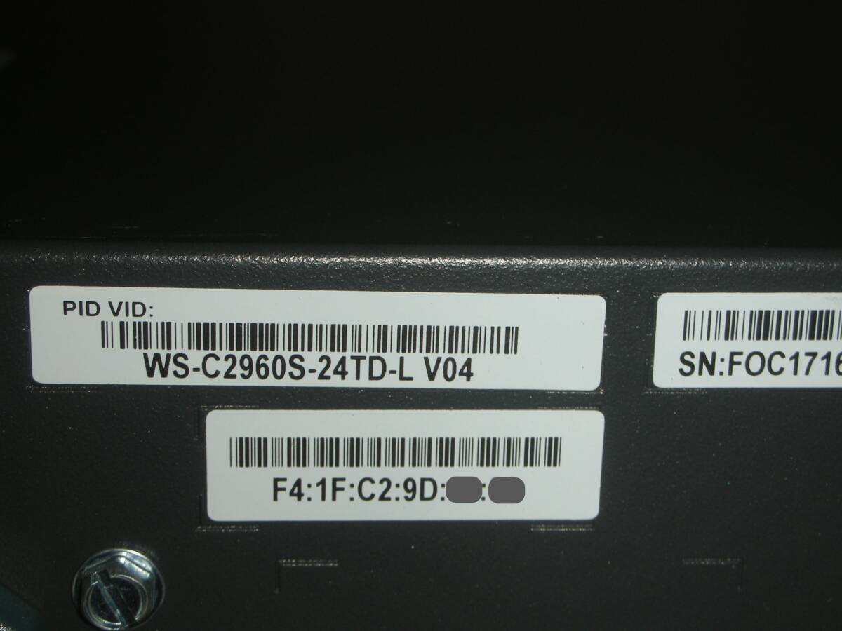 ☆Cisco Catalyst 2960-S 10G [WS-C2960S-24TD-L V04]！(#F1-633)「100サイズ」☆_画像3