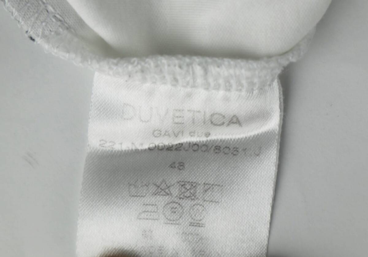 デュベティカ　 DUVETICA　GAVI due ハイテクコットン センターロゴ Tシャツ 半袖Tシャツ メンズ　48（L)サイズ　ホワイト_画像7