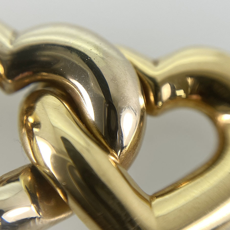  Cartier двойной Heart подвеска с цепью ss[ б/у ]