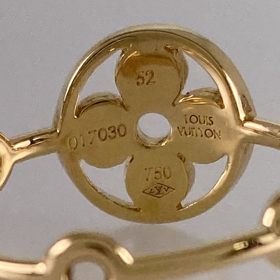  Louis * Vuitton монограмма s gold балка g11 номер (51) кольцо te[ б/у ]