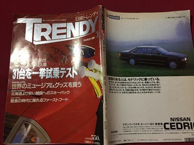 ｓ◆　1991年　TRENDY 日経トレンディ　3月号　31台を一挙試乗テスト 他　日経ホーム出版社　雑誌　当時物　/　N97_画像2