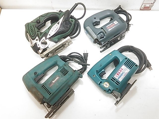 (1円スタート！) ジグソー 4点セット 日立 CJ 110MV / FCJ 65V2 ＆ makita マキタ 4323 / 4301SV 切断機 動作良好 A1475_画像1