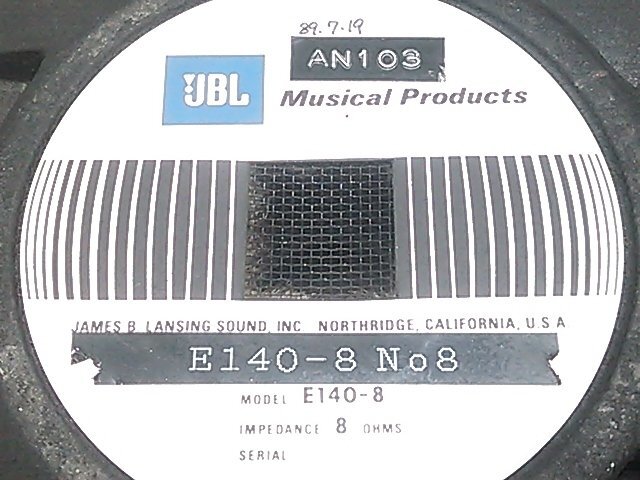 (1円スタート！) JBL 38cm コーン型 ウーファーユニット E140-8 ペア / オーディオ 音響機器 ※音声出力確認済-現状渡し A1744の画像5