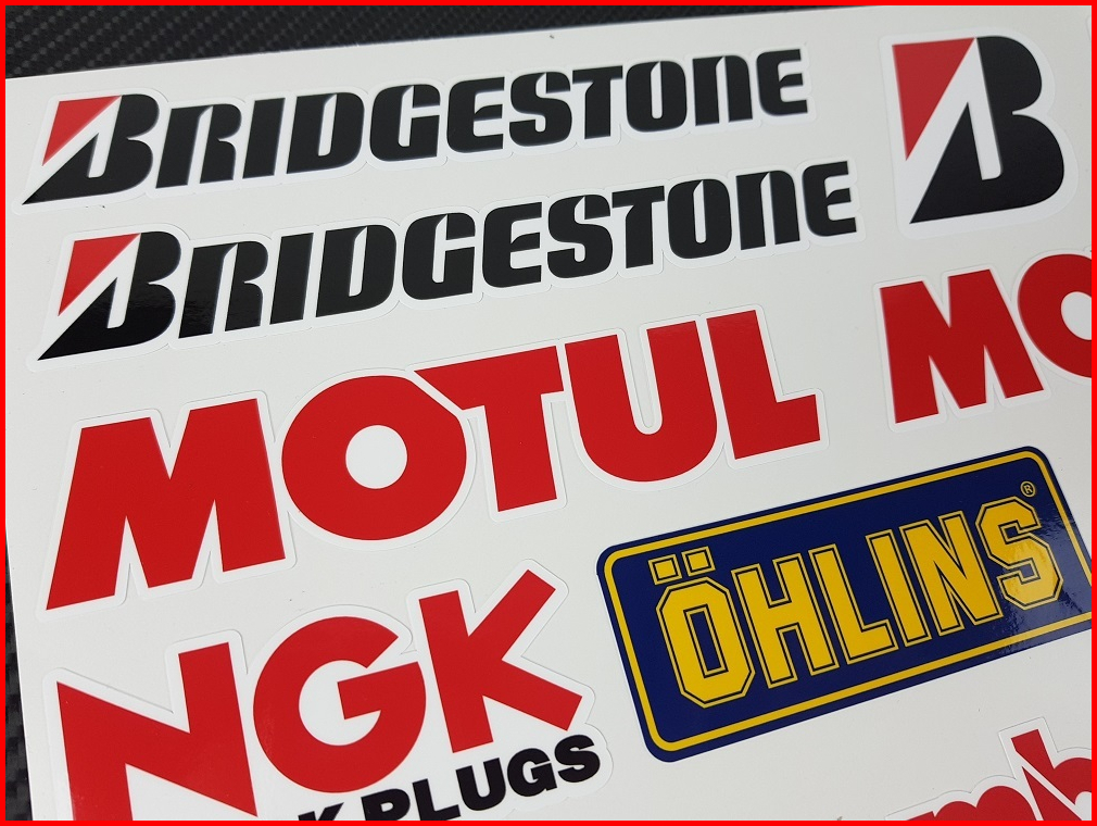 NGK Bridgestone MOTUL brembo OHLINS BS ブリジストン ステッカー S270の画像2