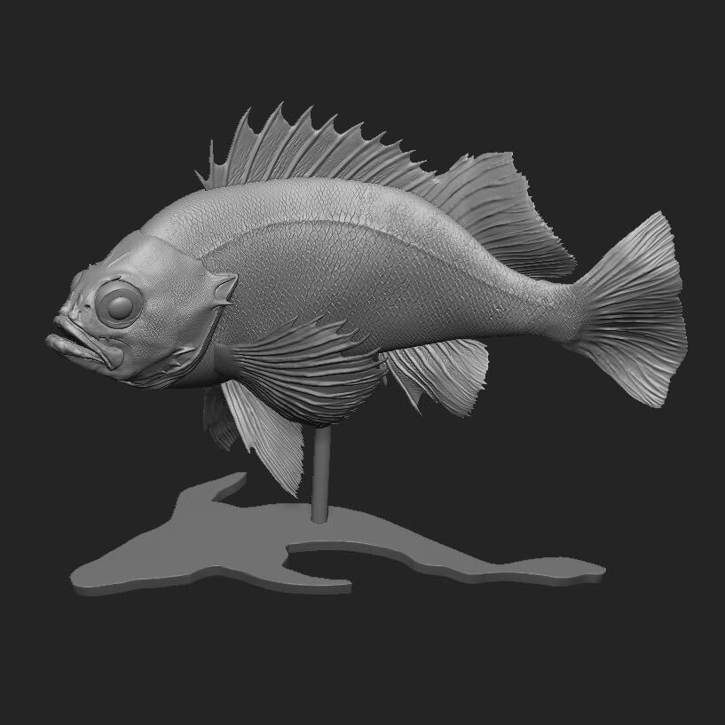 メバル(青)フィギュア 魚模型 ハンドメイド レプリカ オリジナル メバル(青)フィギュア 魚模型 ハンドメイド レプリカ オリジナル