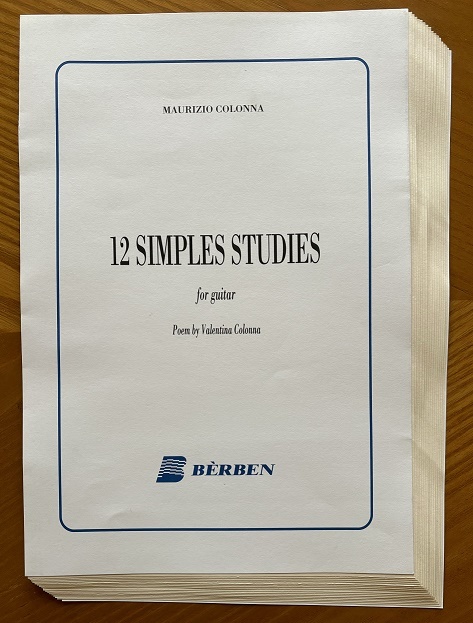 断裁済【ギター楽譜】「マウリツィオ・コロンナ 12 Simple Studies」全12曲31頁 Berben社_画像1